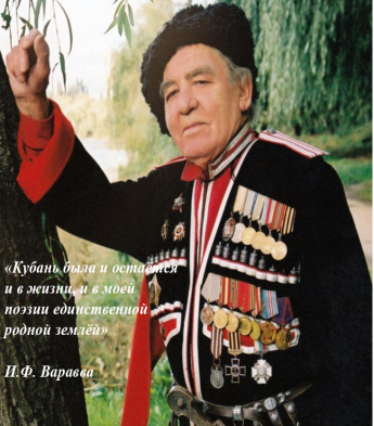 Открытка с фотографией кубанского поэта И. Ф. Вараввы