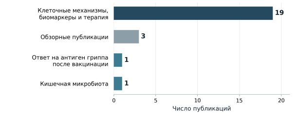 Распределение 24 публикаций по основной задаче
