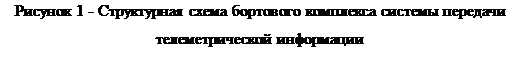 Надпись: Рисунок 2 - Структурная схема бортового комплекса системы передачи телеметрической информации