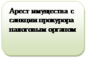 Скругленный прямоугольник: Арест имущества с санкции прокурора налоговым органом