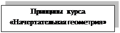 Надпись: Принципы курса «Начертательная геометрия»