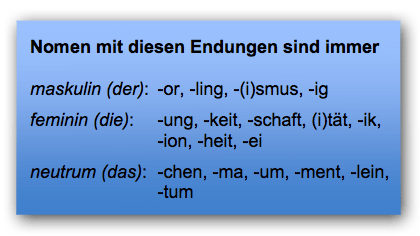 Genusendungen