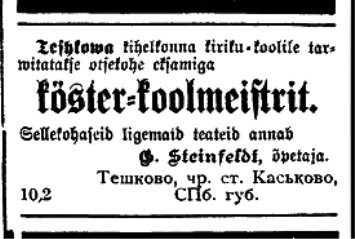 C:\Users\Sergey\Desktop\Эстонская община в Тешково\Postimees (1886-1944), nr. 8, 12 jaanuar 1900, стр 4.jpg