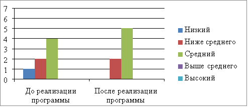 Уровень развития мелкой моторики по методике «Дорожки» Л. А. Венгера после реализации программы