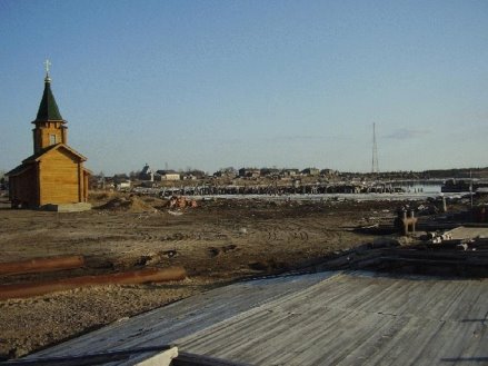 Новая часовня на берегу Белого моря в г. Кемь.