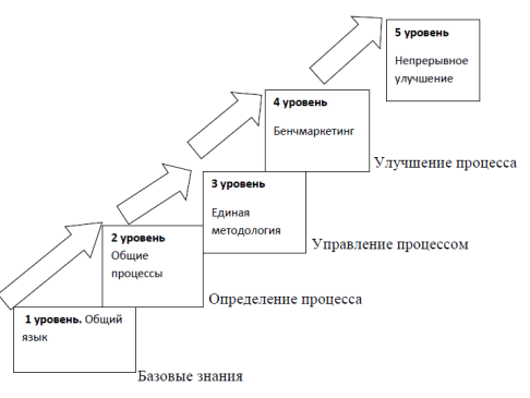 Пять уровней зрелости модели Г. Керцнера [2]