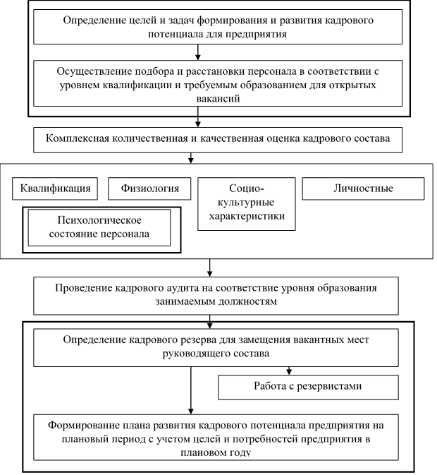 Усовершенствованный механизм формирования и развития кадрового потенциала