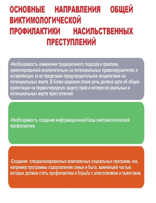 Основные направления профилактики