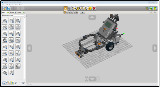 Интерфейс программы Lego Digital Desinger