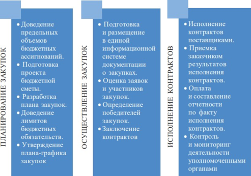 Процесс осуществления государственных закупок [2, с.31]