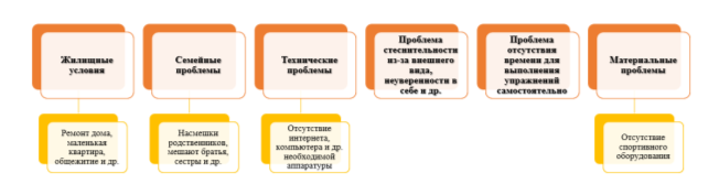 Основные проблемы студентов при проведении занятий по физической культуре через видеоконференции в «ZOOM»