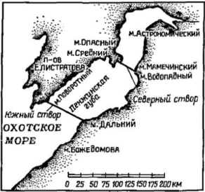 Пенжинская губа и створы ПЭС [2, с. 264]