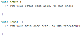 Обязательные функции loop и setup