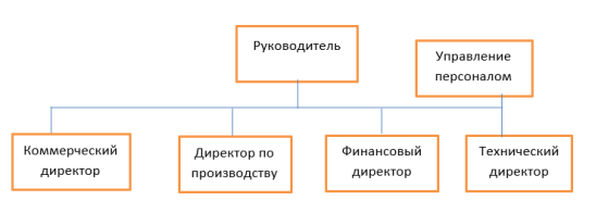 Схема организационной структуры подчинения руководителю