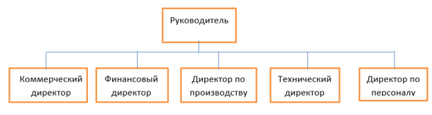 Схема организационной структуры, включенная в руководство