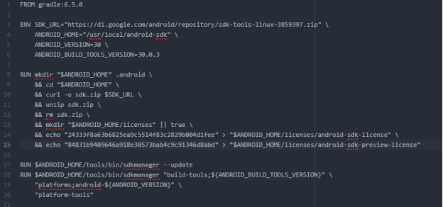 Содержимое Dockerfile