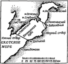 Пенжинская губа и створы ПЭС [2, с. 264]