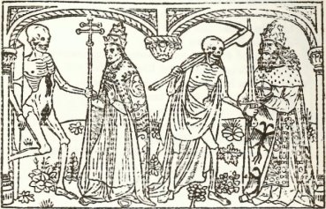 Пляска смерти. Фреска. Кладбище невинных, Париж, Франция. 1424 год. [5]
