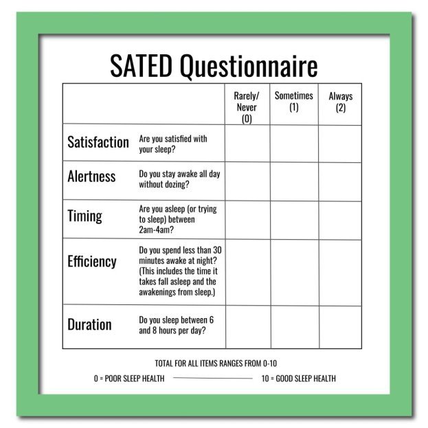 SATED Sleep Questionnaire