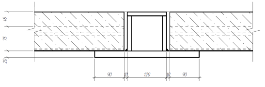 Схема опирания сталежелезобетонного перекрытия на стальную балку