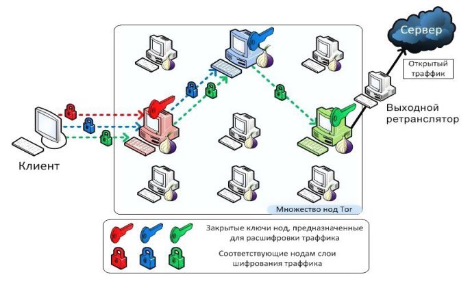 Принцип функционирования цепи Tor
