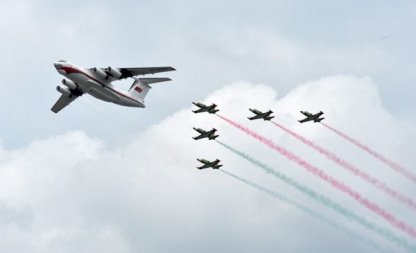 Фрагмент военного парада в рамках празднования Дня Независимости, 2018 год