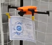 A paper attached to a metal pole

AI-generated content may be incorrect.