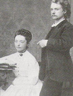 Нина Хагеруп и Эдвард Григ в период помолвки, около 1867 г.