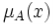 \mu_{A}(x) \ 