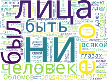 «Облако слов» в романе «Обломов»
