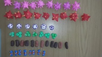 Пыльца цветов из лёгкого пластилина