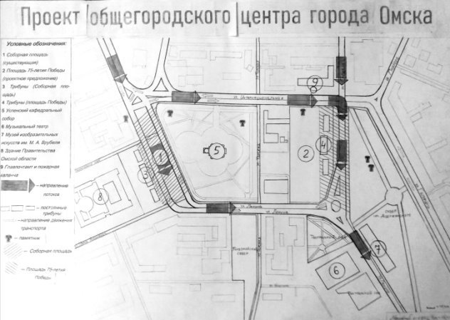 Схема городского центра Омска