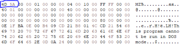 Заголовок.exe файла (обведен в синий прямоугольник)