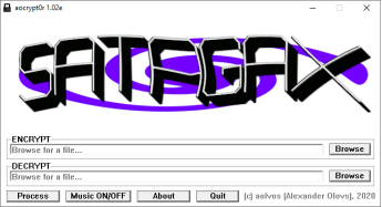 Графический интерфейс программы Aocrypt0r