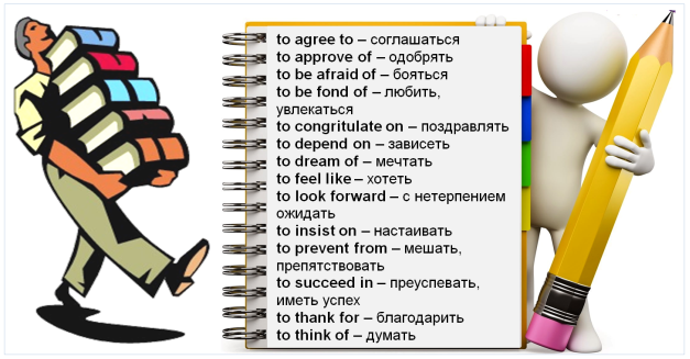 Герундий с определенными предлогами после некоторых глаголов [15]