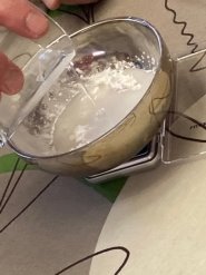 Смешивание компонентов крахмал + вода + глицерин