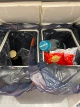 Сбор и взвешивание пластика в 1 и 2 день акции