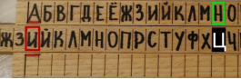Порядок шифрования линейкой Сен-Сира.