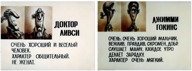 Примеры досье персонажей