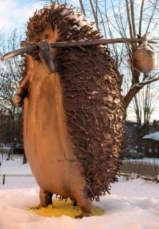 Скульптура героям мультфильма Ёжик в тумане