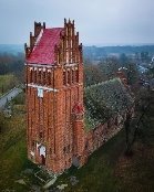 Кирха Алленбурга (собственность РПЦ), 1405. Калининградская обл., Правдинский р-н, п. Дружба. Фото: @andrey.denisenko34