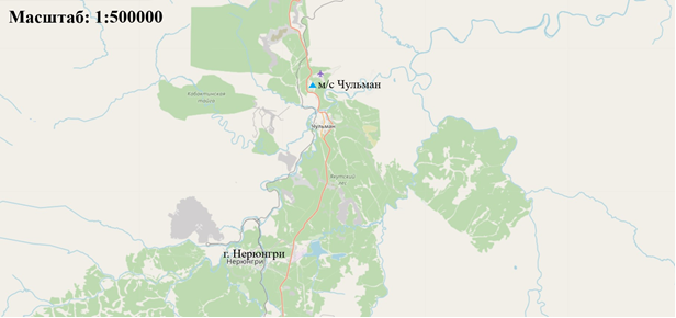 Расположение метеостанции Чульман [3]