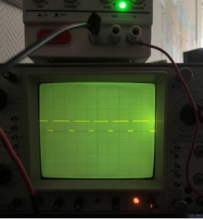 Вид сигнала на экране осциллографа