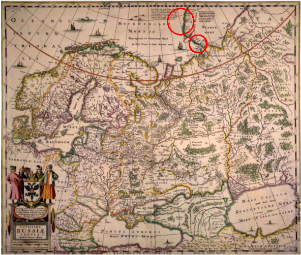 Карта составлена по данном голландского коммерсанта И. Массы. 1633. РНБ