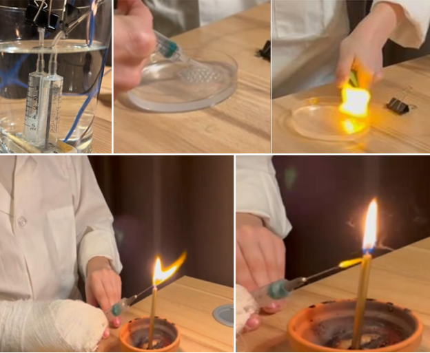 Эксперимент № 5 «Электролиз воды. Горение водорода»