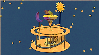 Объекты ролика с созданной текстурой