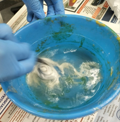 Растворение пенопласта в ацетоне