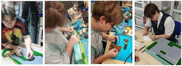 Процесс сборки макета