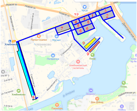 Ситуационный план контейнерного терминала в г. Долгопрудный