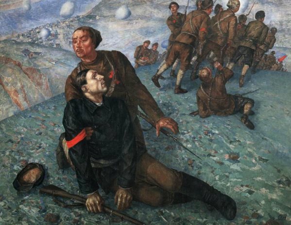 Кузьма Петров-Водкин «Смерть комиссара» (1928 г.)